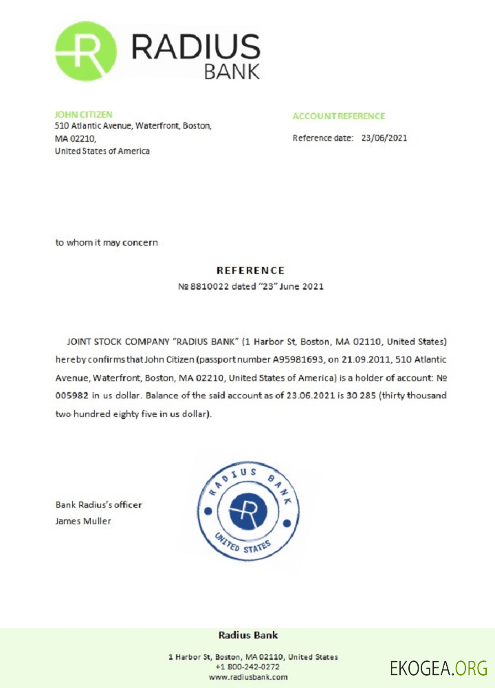 USA , Radius , reference